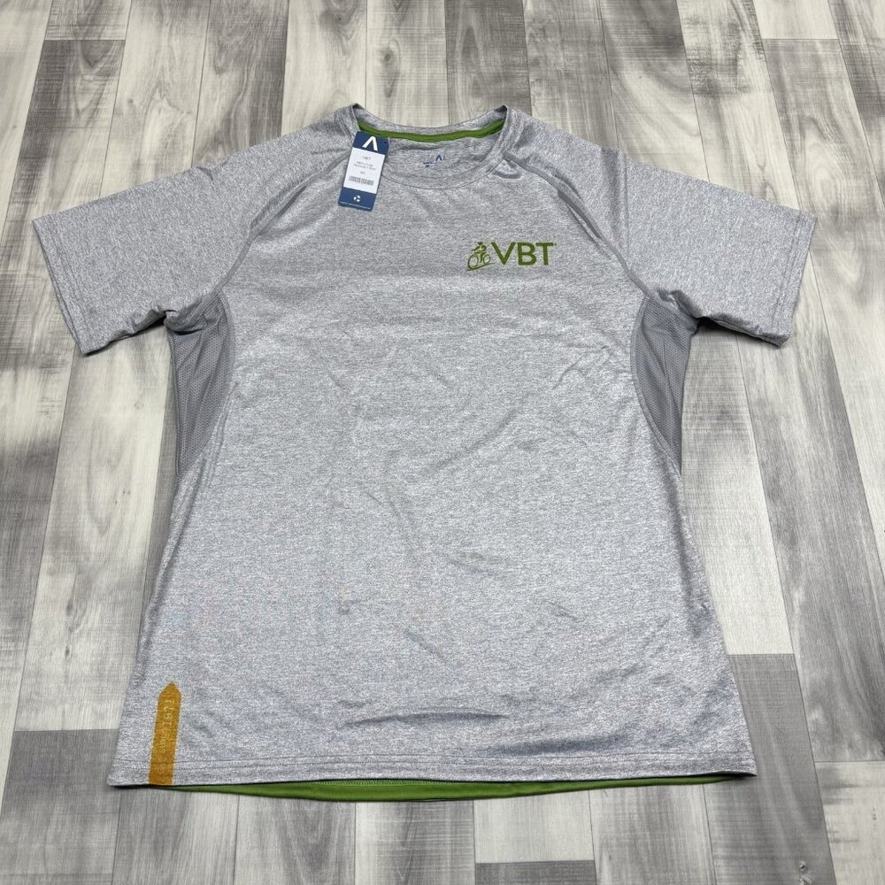✅Primal T-Shirt Men’s MEDIUM Gray Activewear Technical Fivek Tee VBT Tours Bike